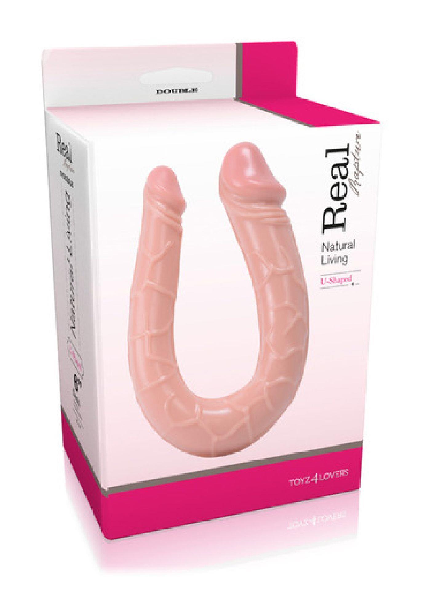 Dvigubas realistiškas dildo „Real Rapture U‑Shaped“
