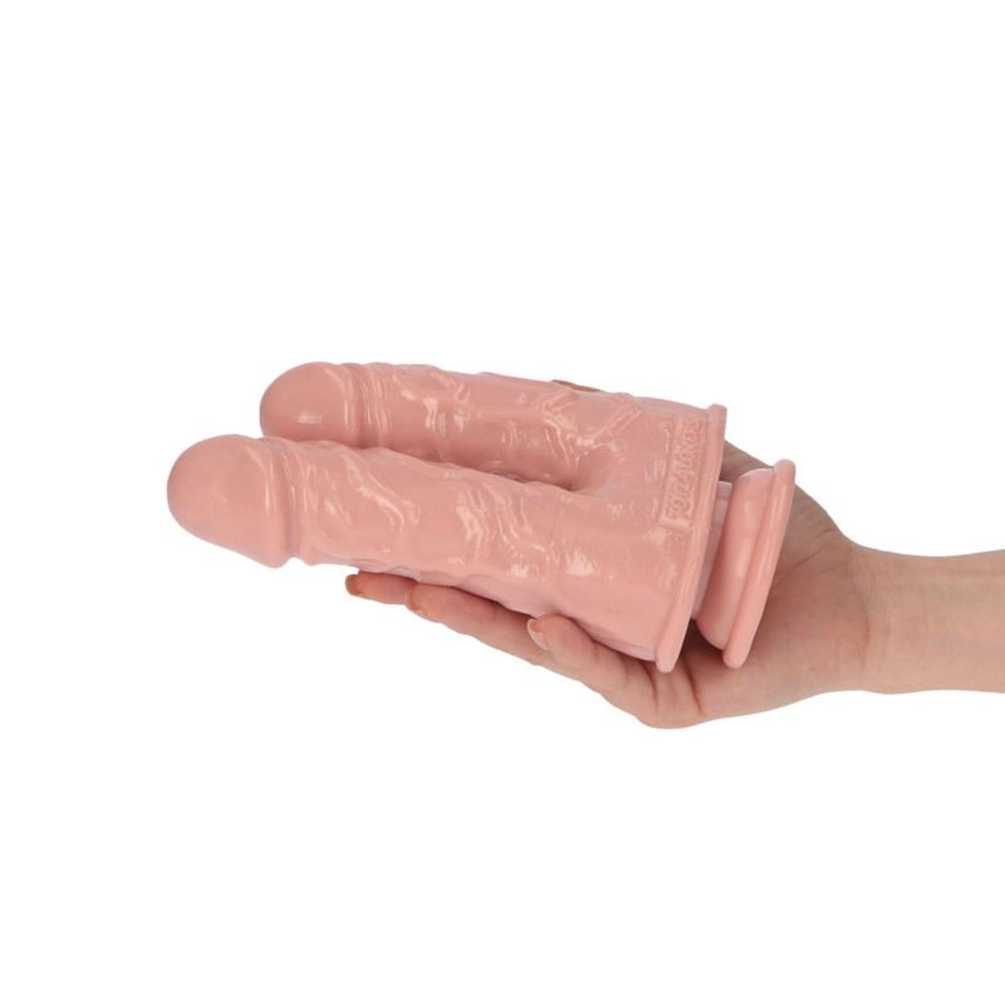 Dvigubas dildo „Caino & Abele“ su siurbtuku - Image 8