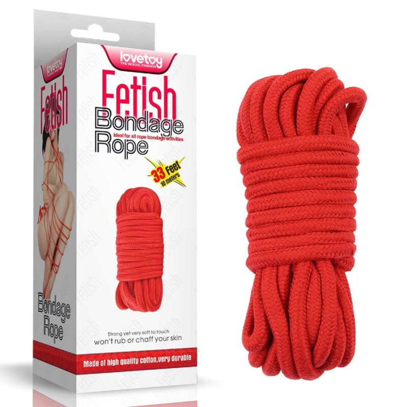 10 m fetišo bondage virvė raudona