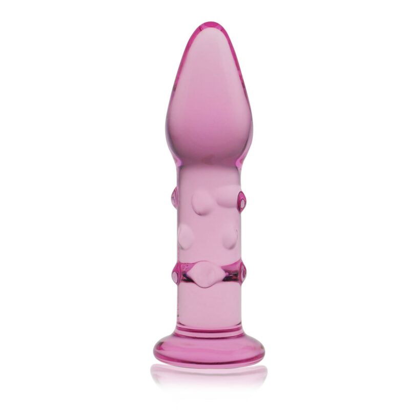 Stiklinis dildo „Glass Romance“ 5,5″ rožinis