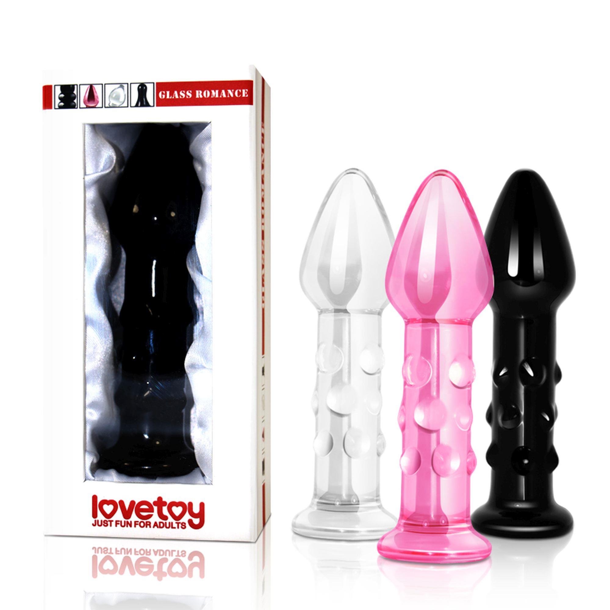 Stiklinis dildo „Glass Romance“ 5,5″ juodas - Image 3
