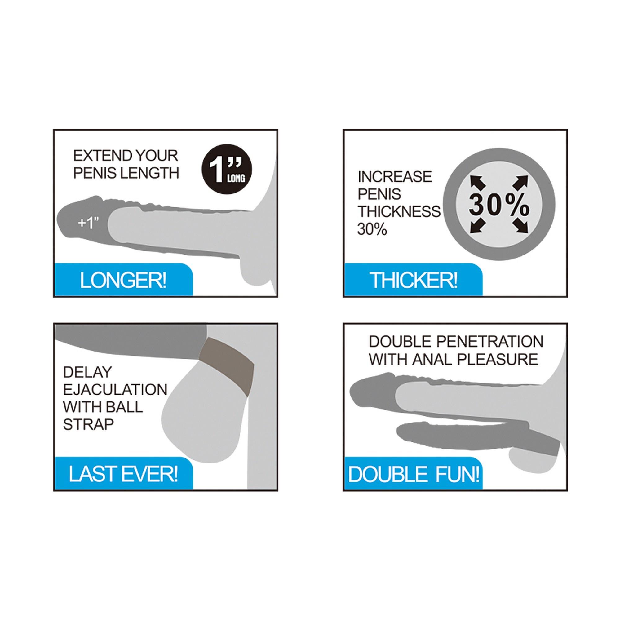 Vibruojanti dviguba penio mova „Add 1" Pleasure X Tender“ - Image 5