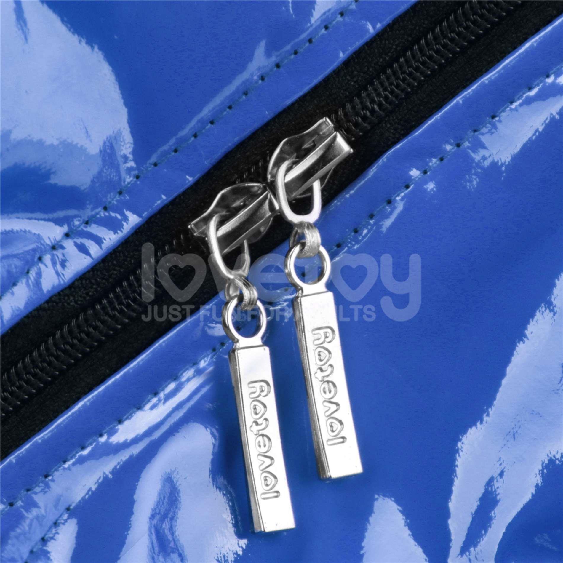 Dirželių šortai su kišene dildo „Chic Strap-On“ mėlyni L (36–39 colio liemuo) - Image 14