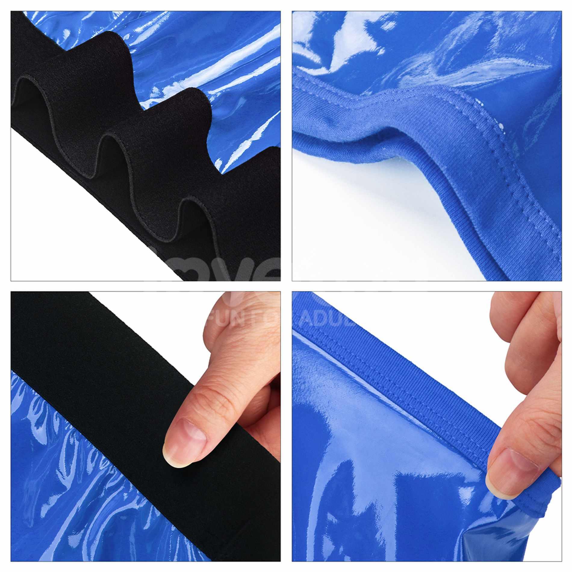 Dirželių šortai su kišene dildo „Chic Strap-On“ mėlyni L (36–39 colio liemuo) - Image 19