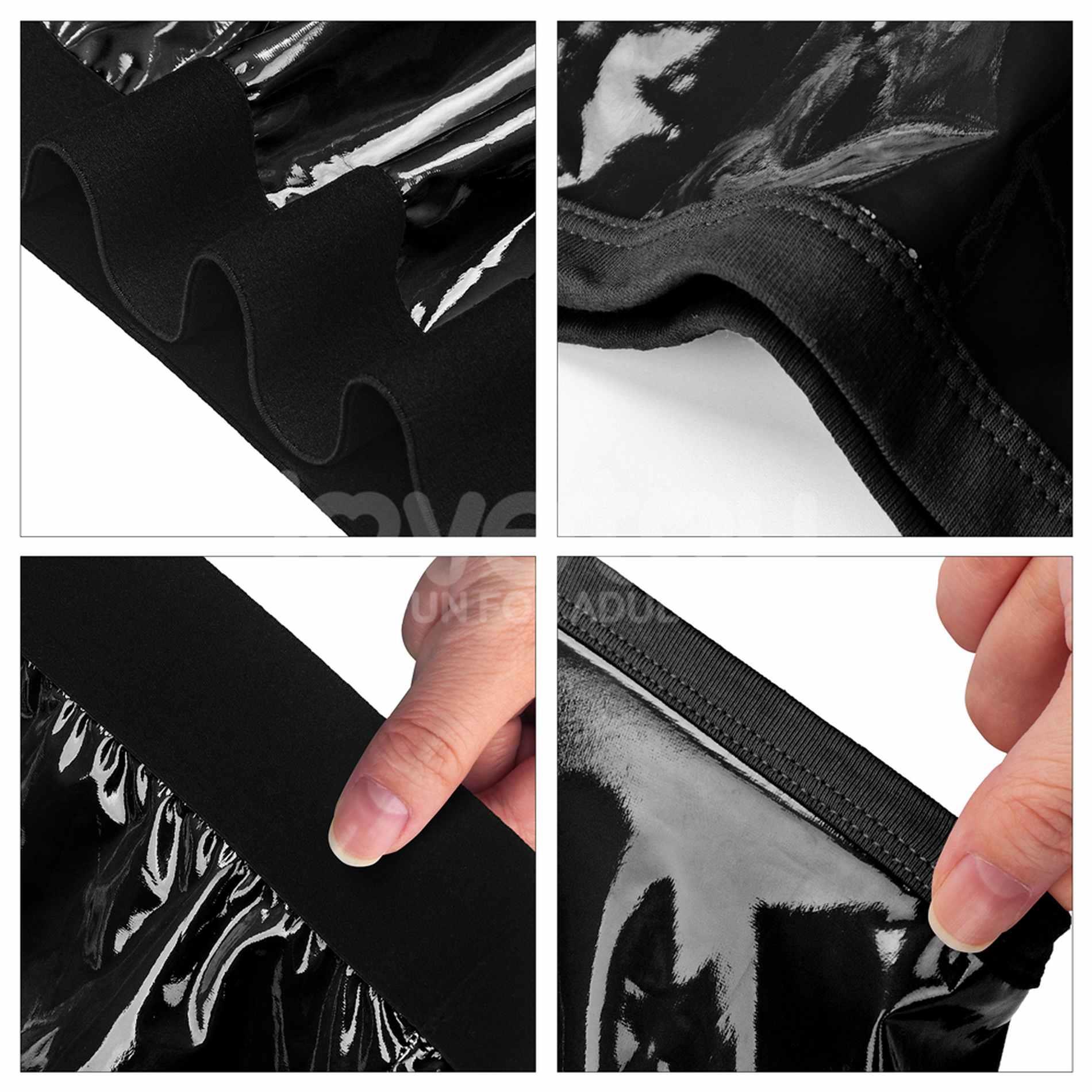 Dirželių šortai su kišene dildo „Chic Strap-On“ juodi M (32–35 colio liemuo) - Image 19