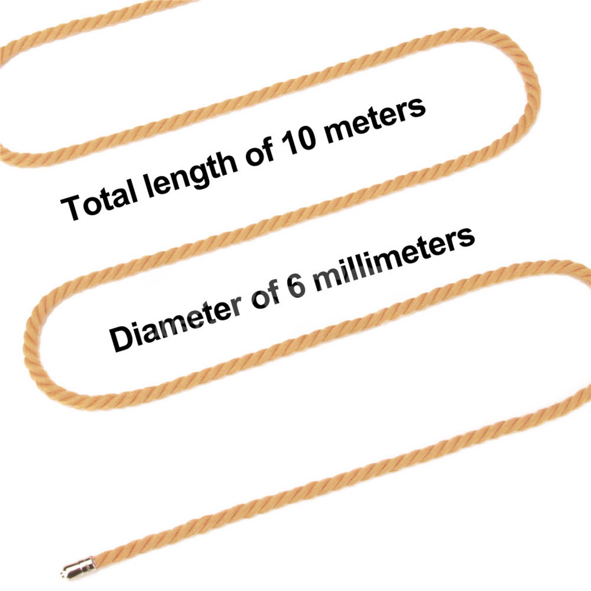 Natūrali pūkuota bondage virvė „Rebellion Reign Natural Knot“ - Image 9