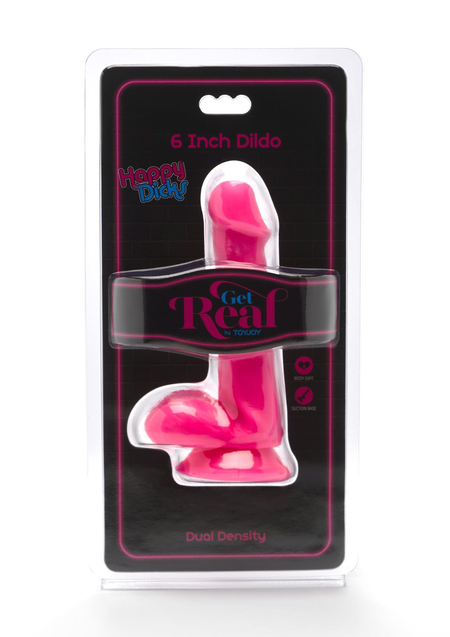 Linksmuolis dildo 6″ su sėklidėmis (rožinis) - Image 2