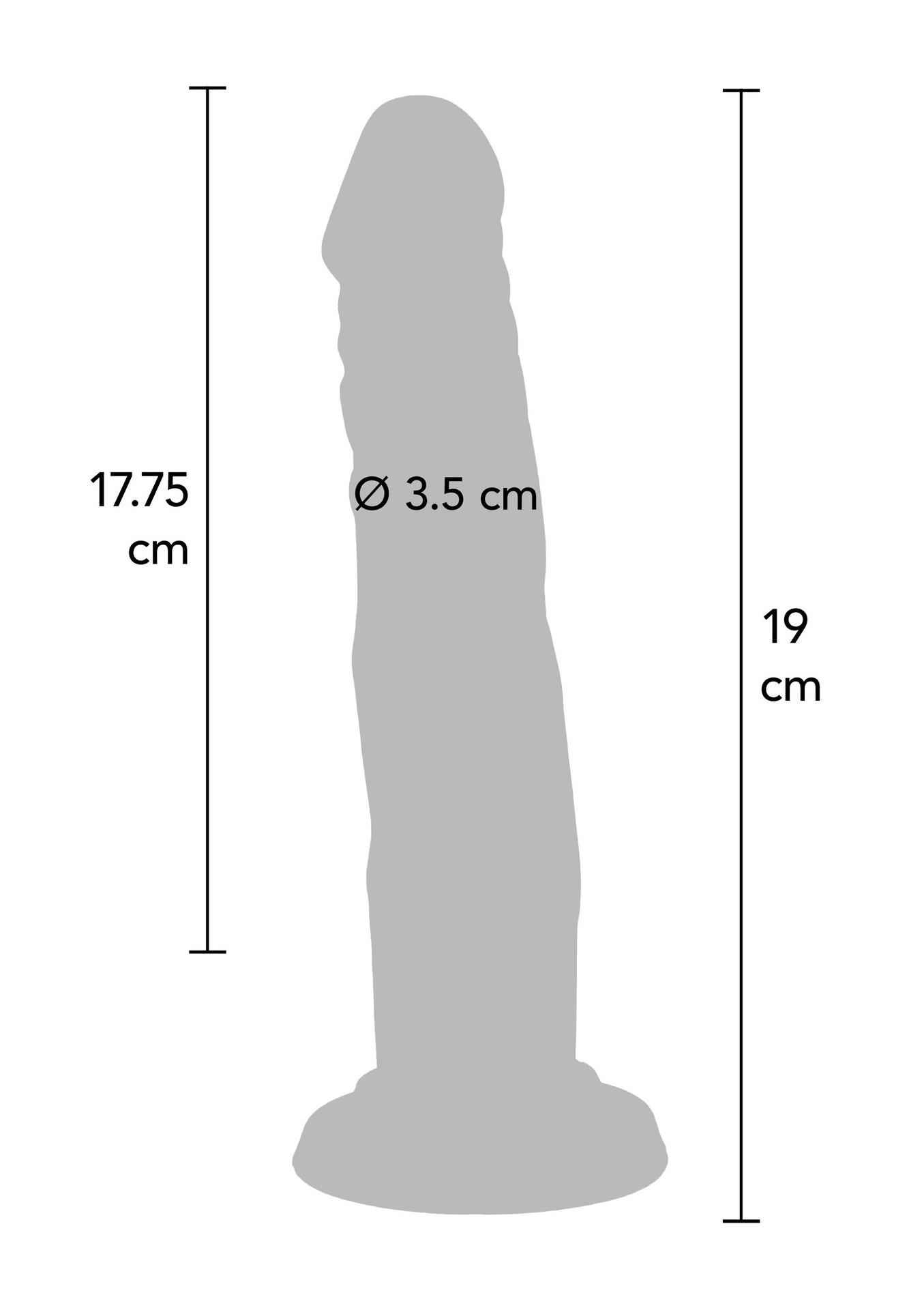Silikoninis dong 7,5″ (šviesi odos spalva) - Image 4