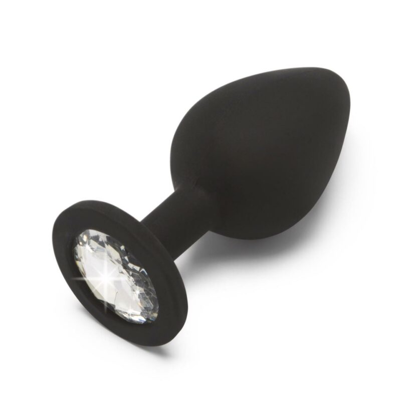 Analinis kaištis su kristalu „Diamond Booty“ (M, juodas)