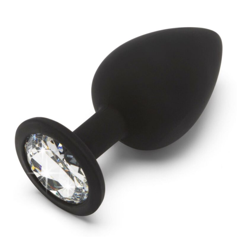 Analinis kaištis su kristalu „Diamond Booty“ (L, juodas)