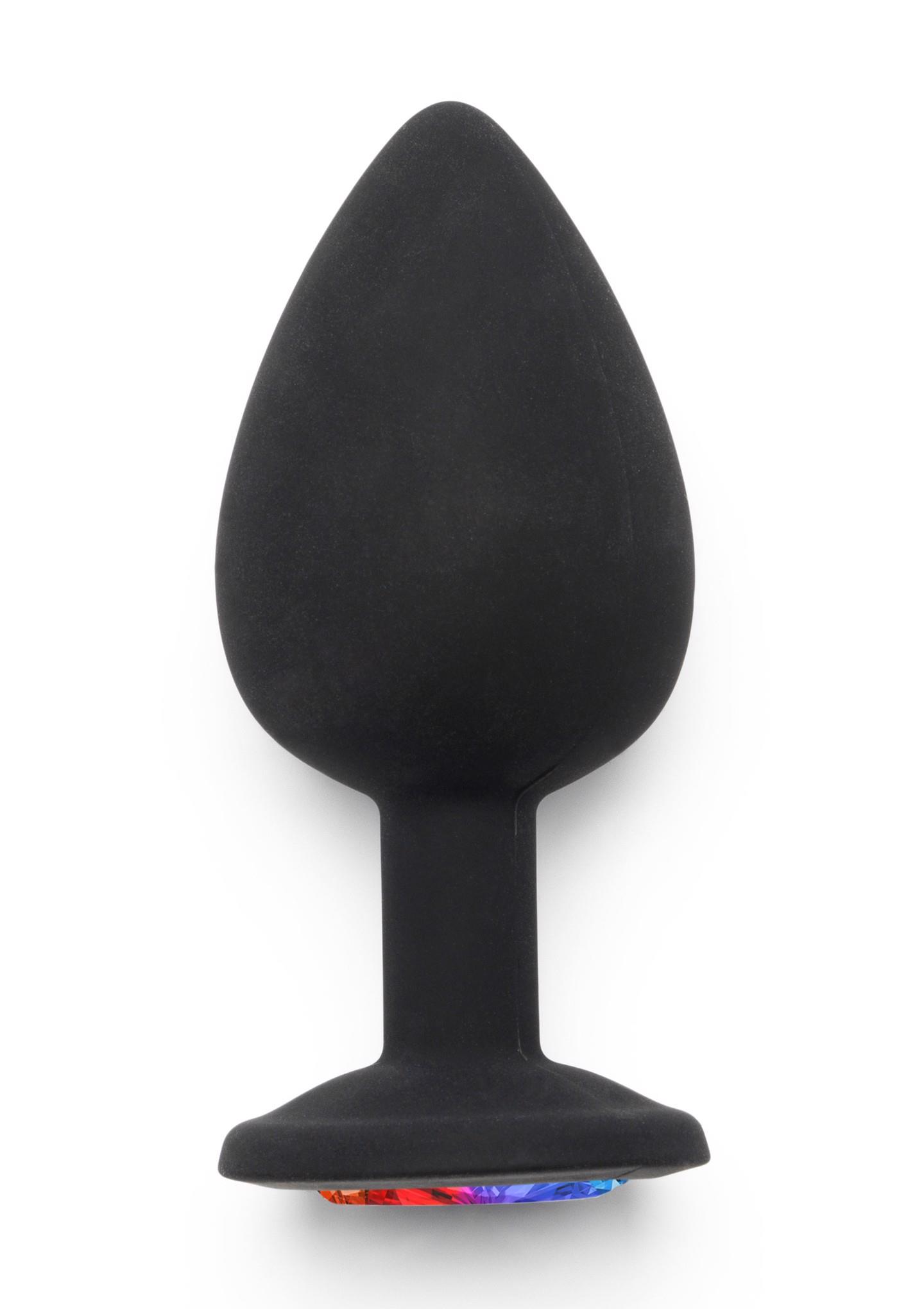 Analinis kaištis su kristalu „Rainbow Booty“ (L, juodas) - Image 3