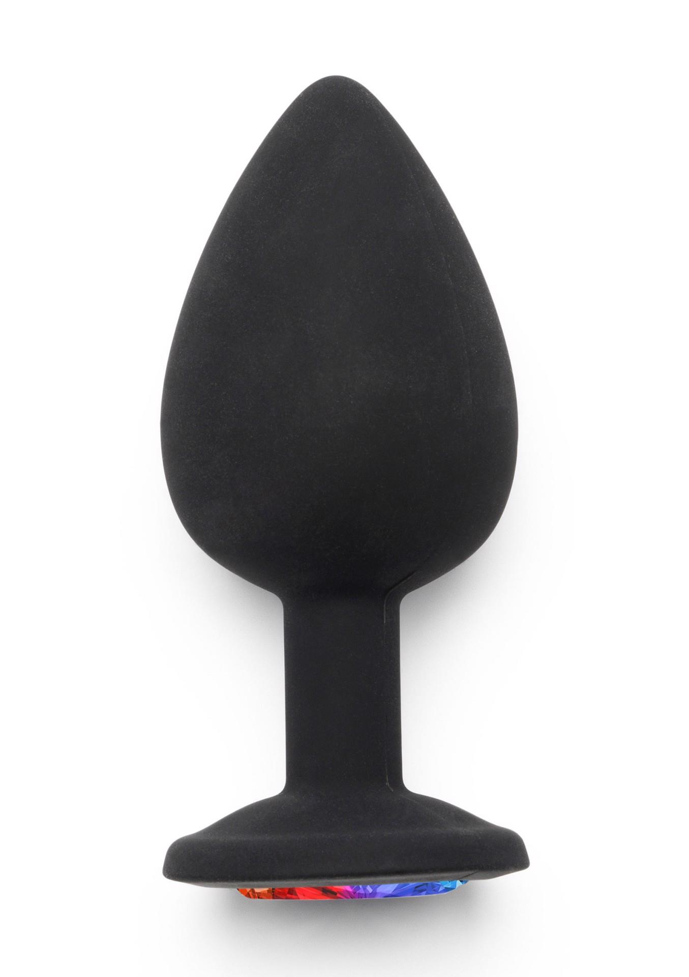 Analinis kaištis su kristalu „Rainbow Booty“ (L, juodas) - Image 4