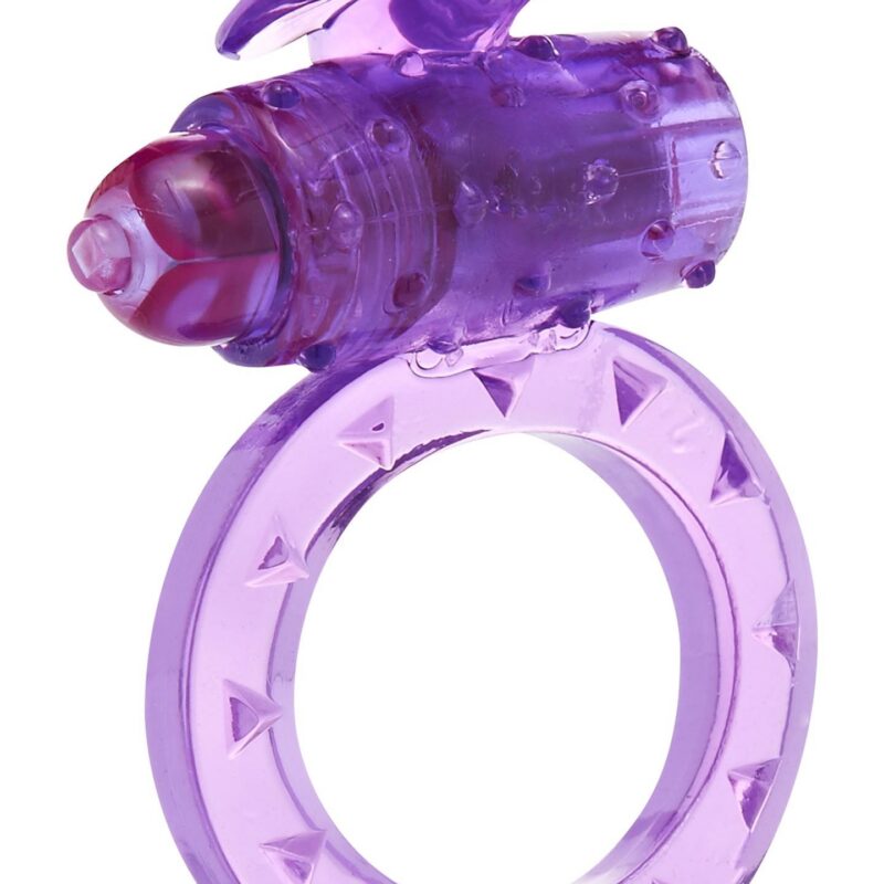 Vibruojantis penio žiedas „Flutter Ring“ (violetinis)