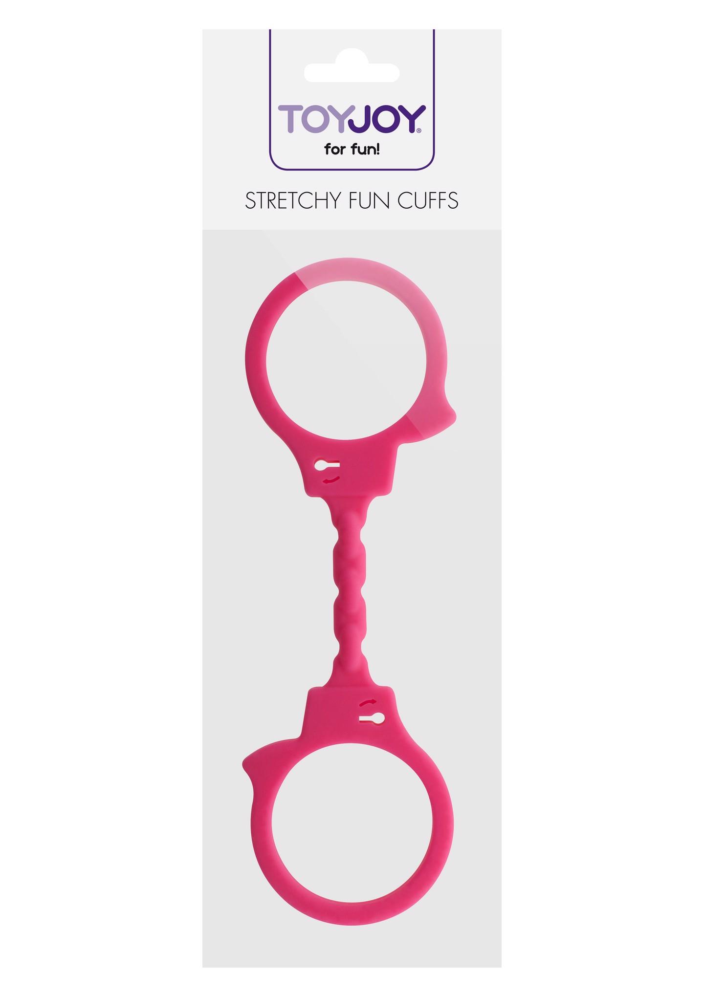 Tamprūs rankų pančiai „Stretchy Fun Cuffs“ (rožiniai) - Image 2