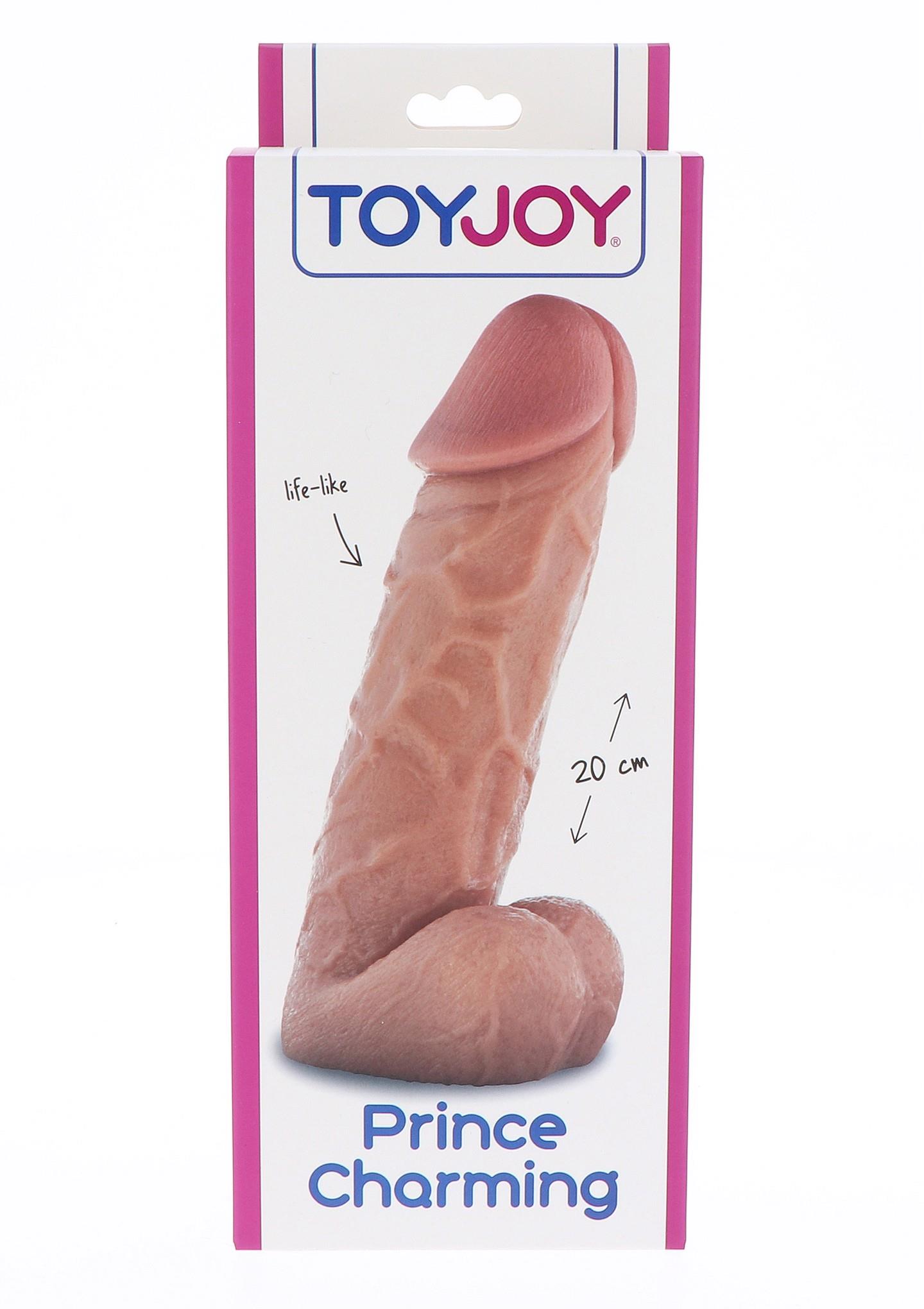 Realistiškas dildo „Prince Charming“ 20 cm (šviesi odos spalva) - Image 2
