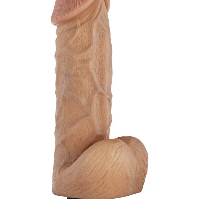 Vibruojantis dildo „Boy Wonder“ 20 cm (šviesi odos spalva)