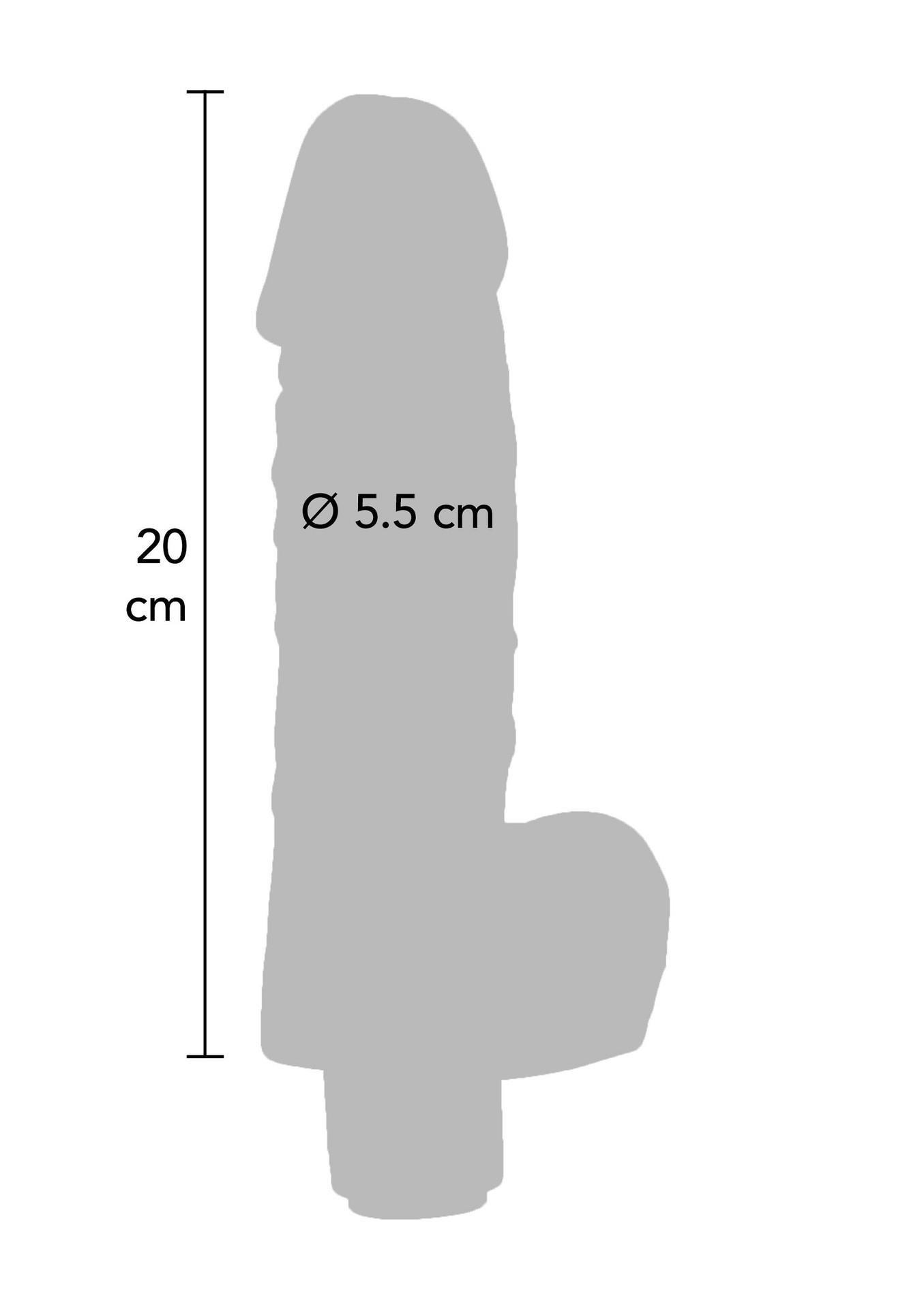 Vibruojantis dildo „Boy Wonder“ 20 cm (šviesi odos spalva) - Image 3