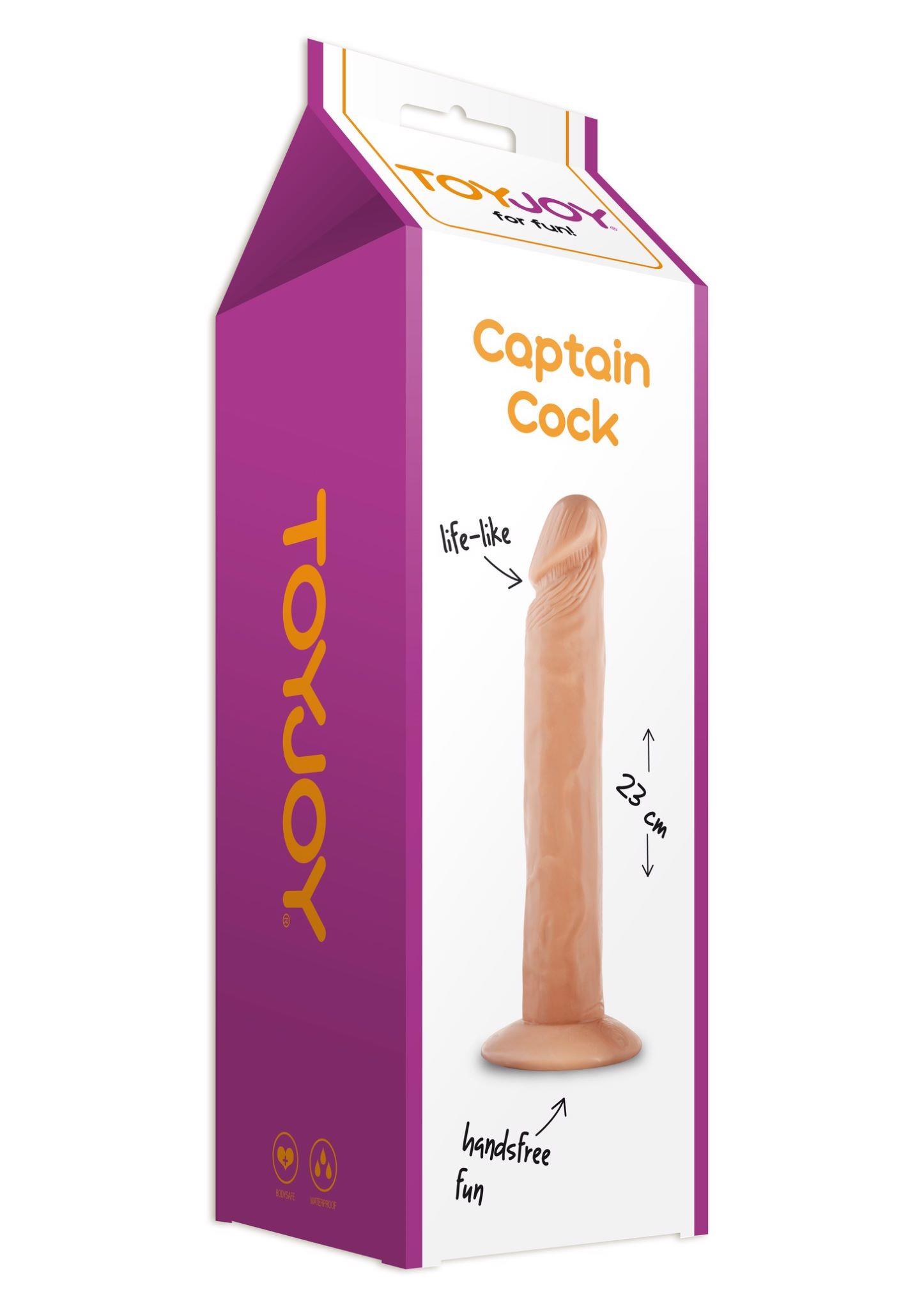 Realistiškas dildo „Captain Cock“ 23 cm (šviesi odos spalva) - Image 2