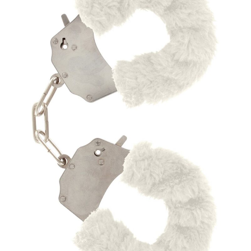 Kailiniai antrankiai „Furry Fun Cuffs“ (balti)
