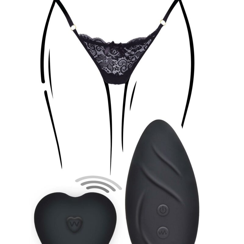 Kelnaičių vibratorius „Angel Panty Vibe“ (juodas)