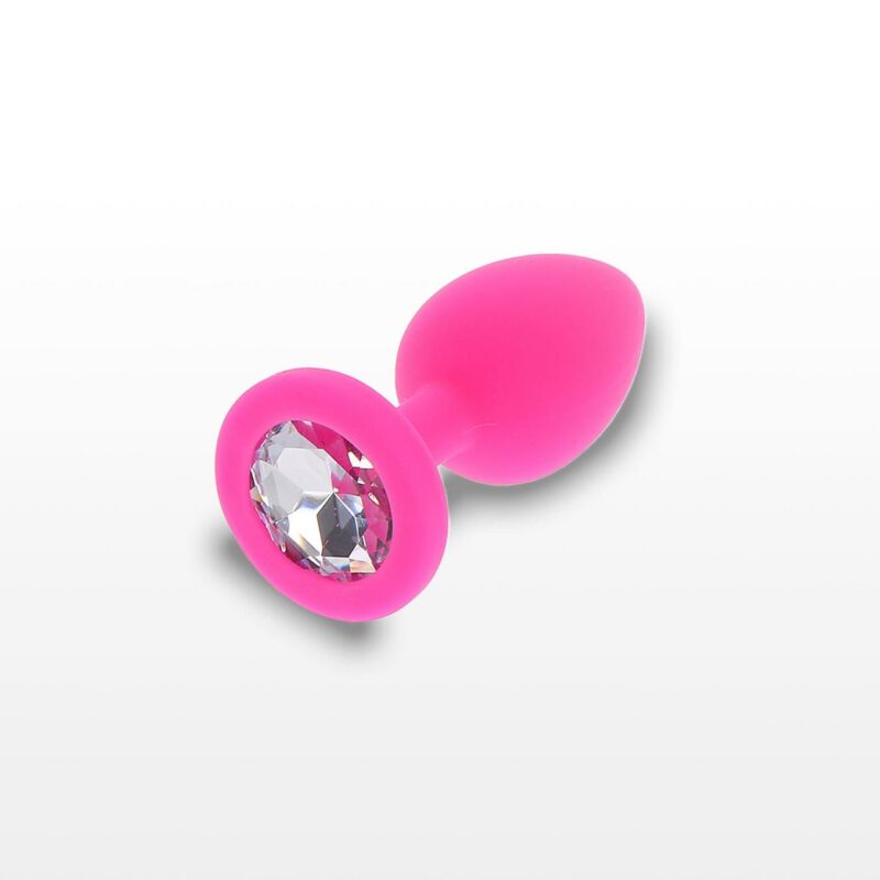 Analinis kaištis su kristalu „Diamond Booty“ (S, rožinis)