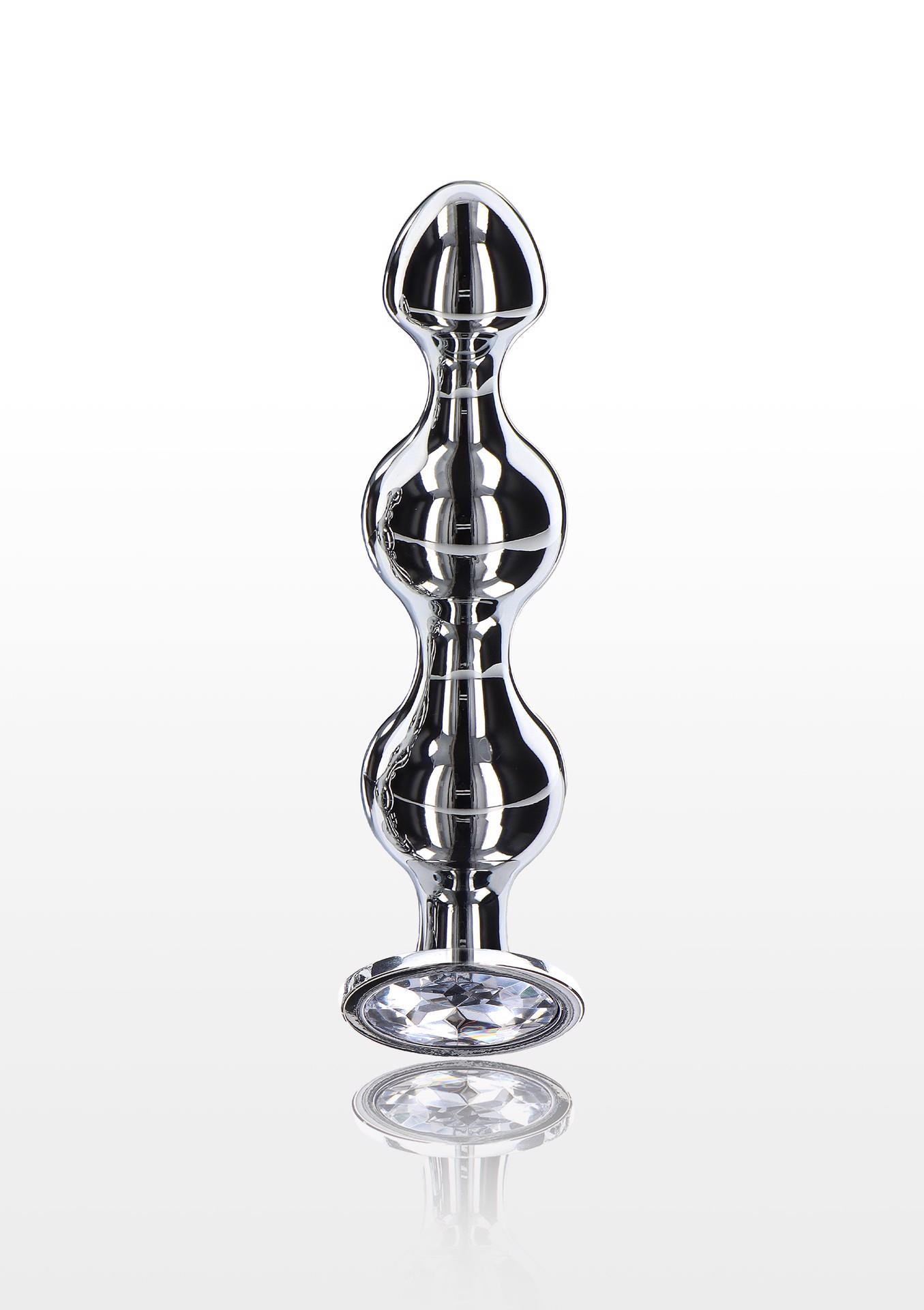 Analiniai karoliukai „Diamond Star Beads“ (L, sidabro spalvos) - Image 3