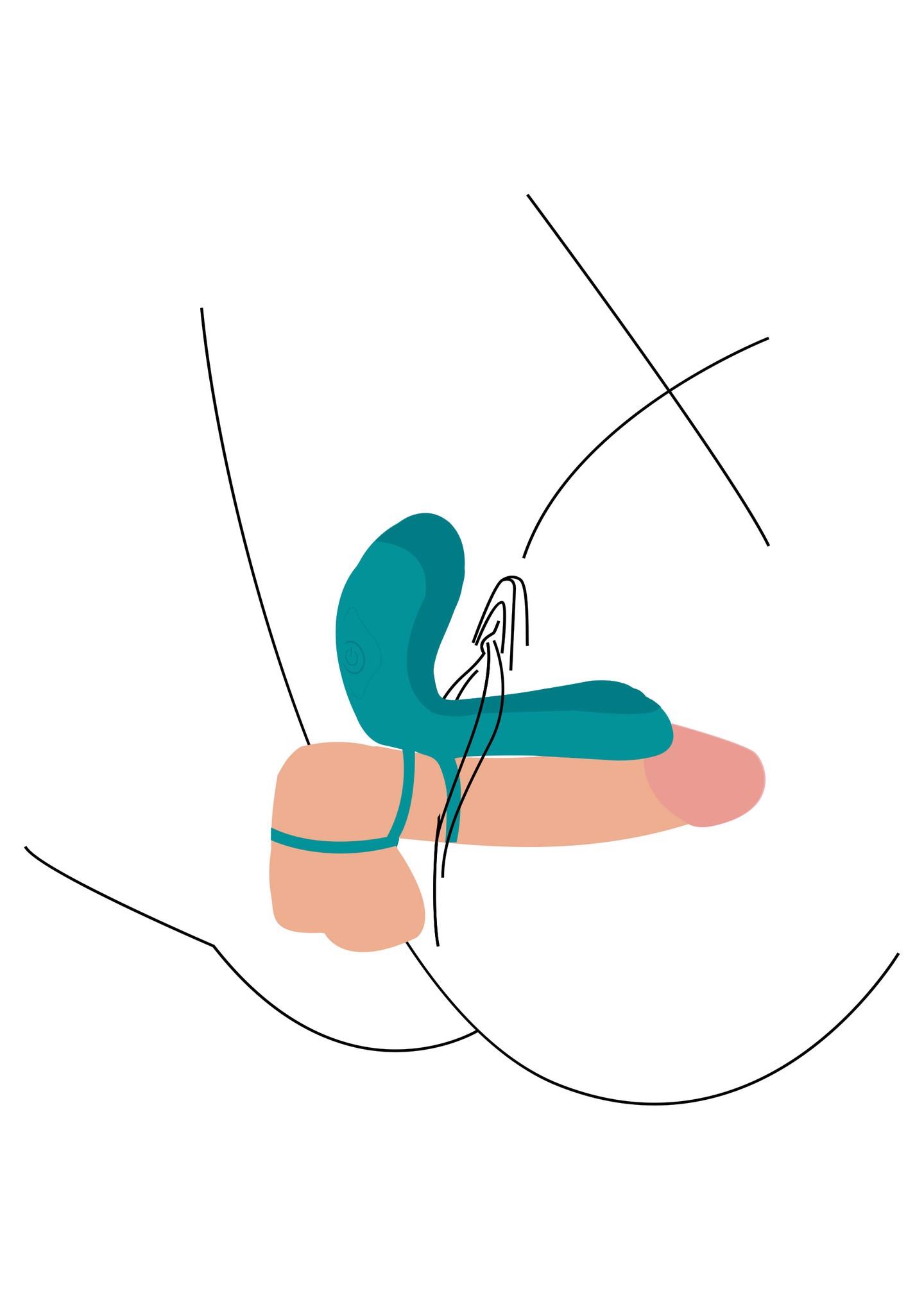 Poroms skirtas vibruojantis penio žiedas, žalias - Image 4