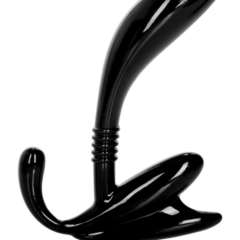 Lenktas prostatos masažuoklis (juodas)