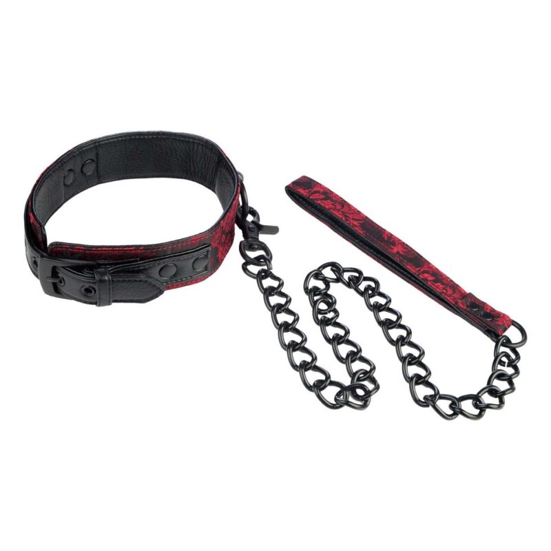 Scandal Collar with Leash Black