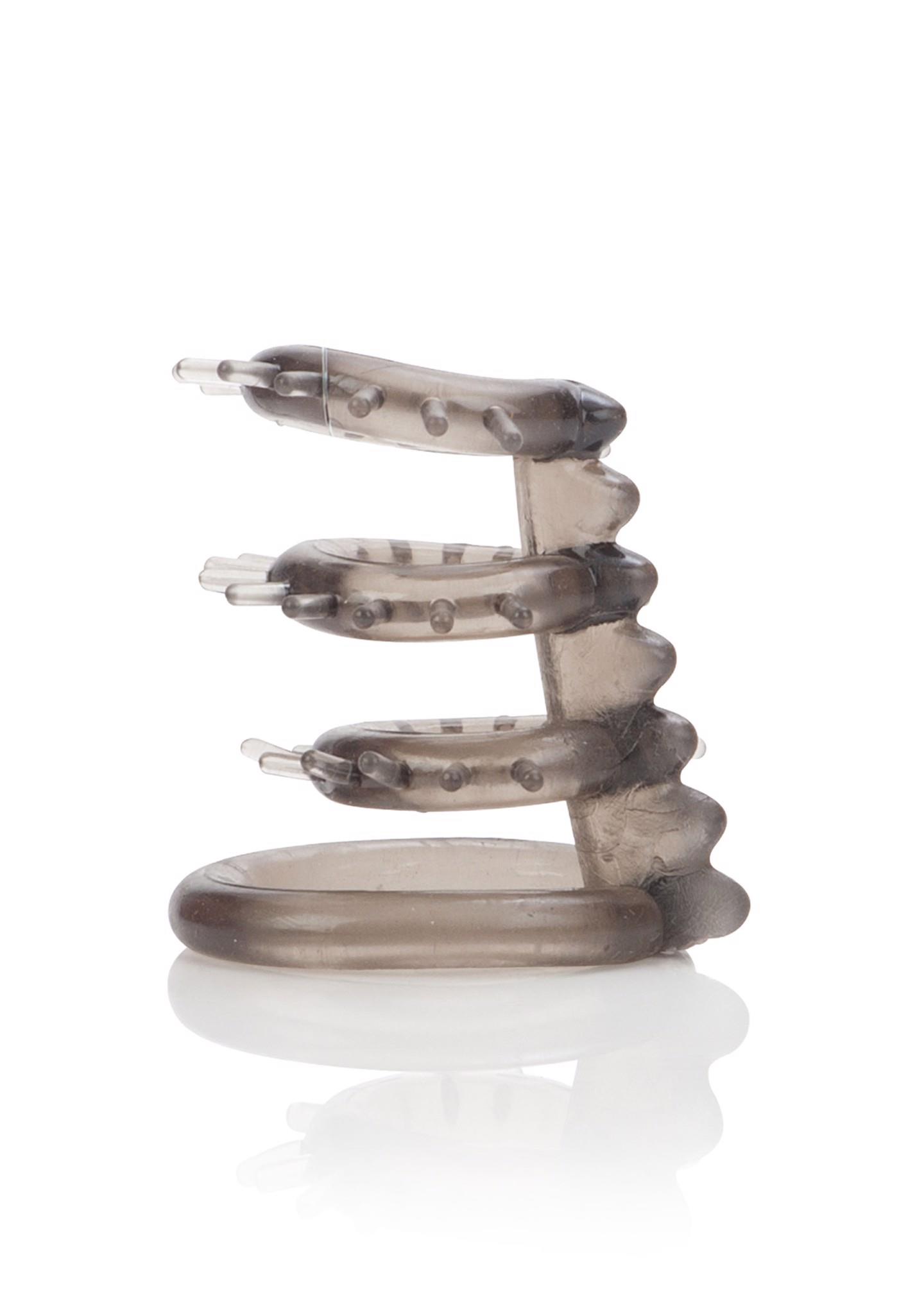 Support Master trigubas penio žiedas „Ticklers“, pilkas