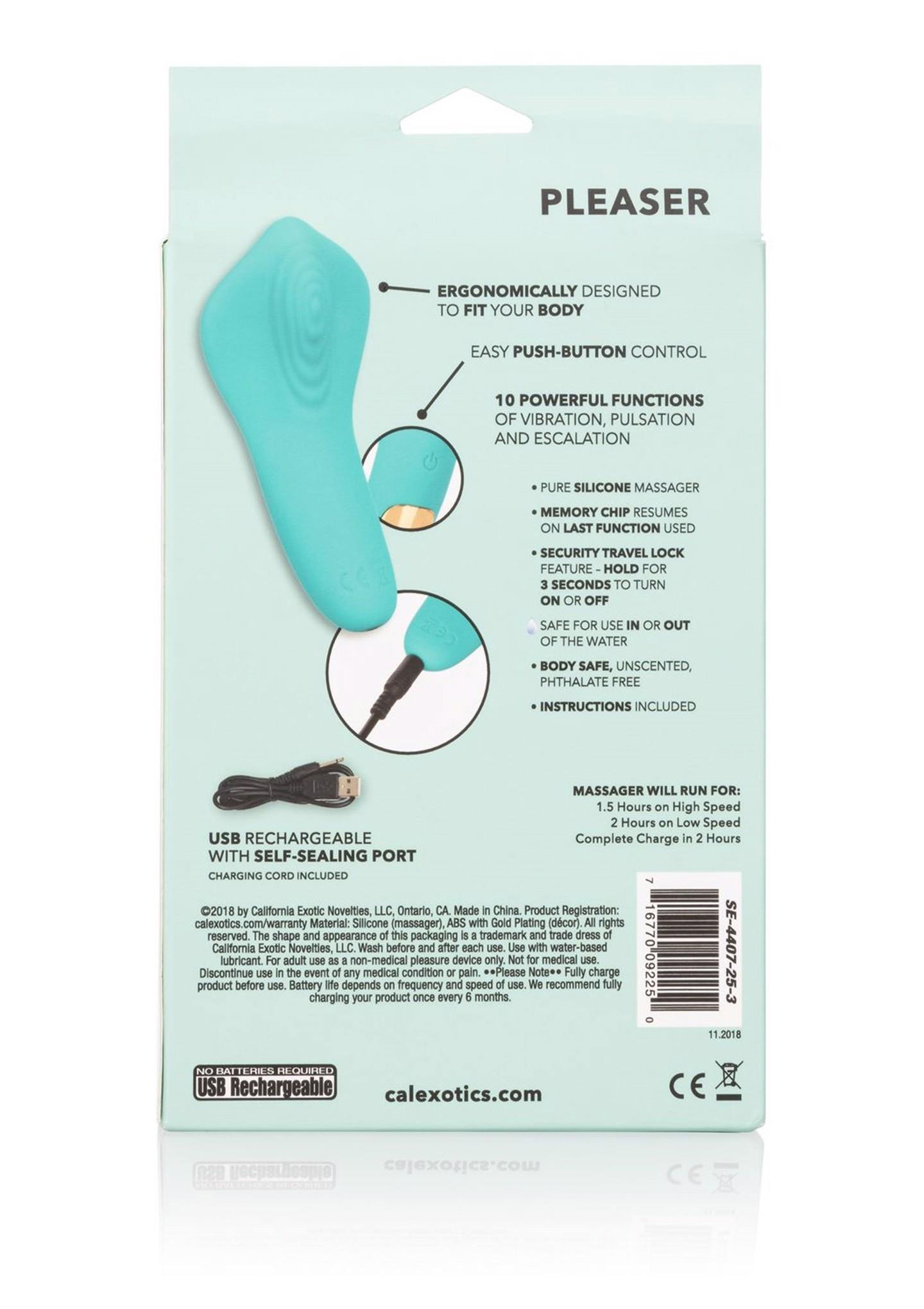 SLAY „Pleaser“ mini vibratorius (melsvas) - Image 10