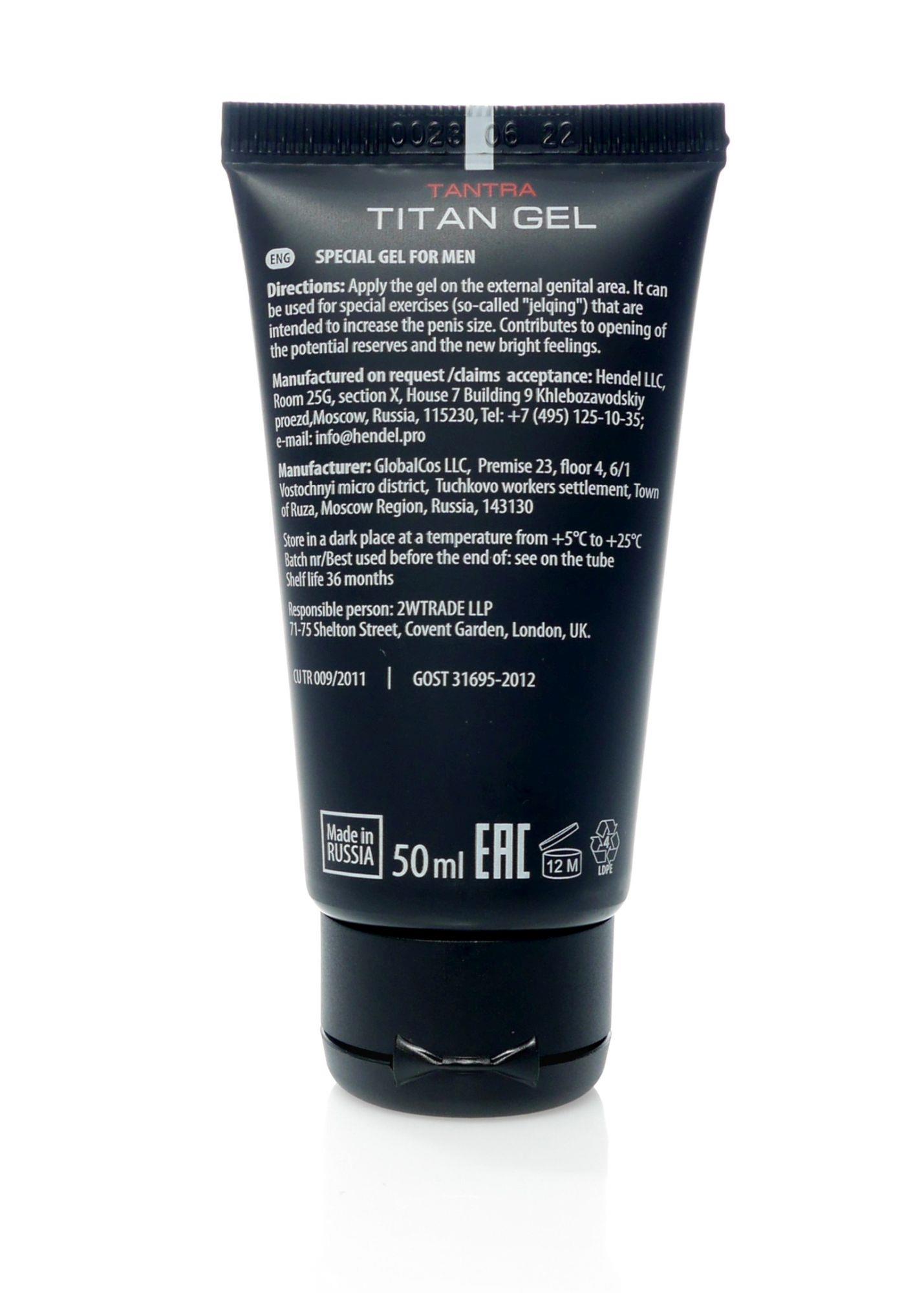 Stimuliuojantis gelis „Titan Gel“ 50 ml - Image 3