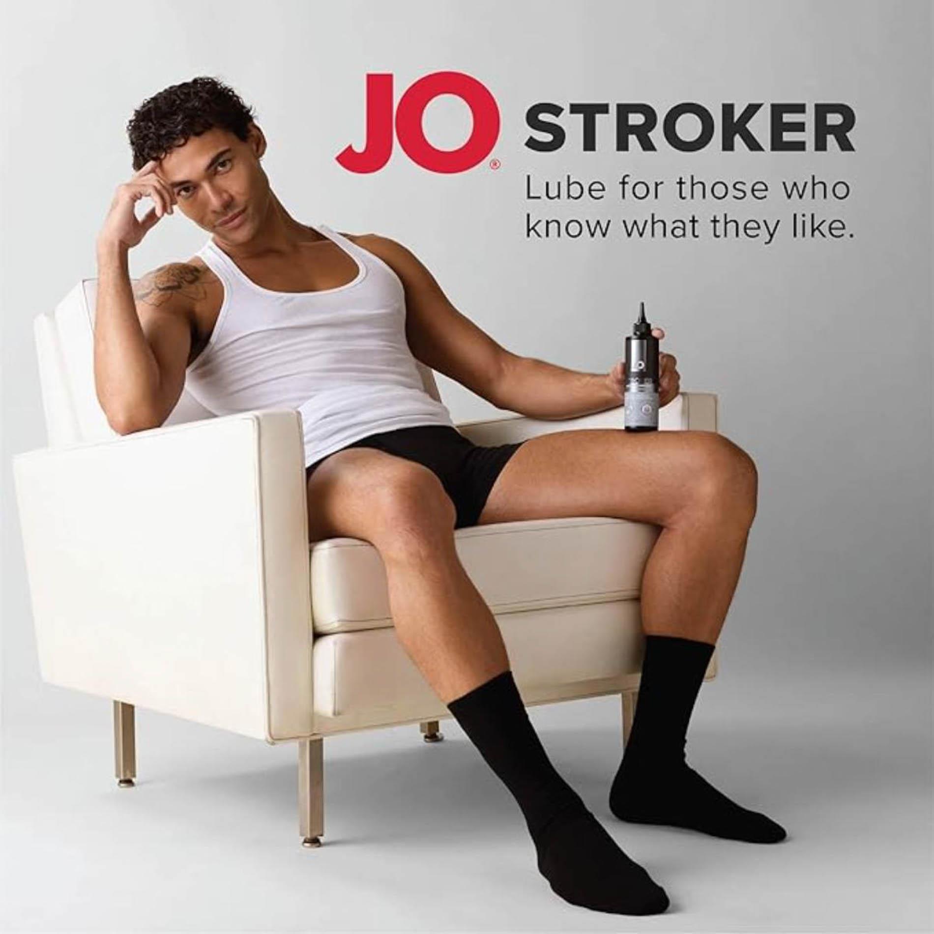 Masturbacijos lubrikantas „JO Stroker Lubricant“ 120 ml (juodas) - Image 4