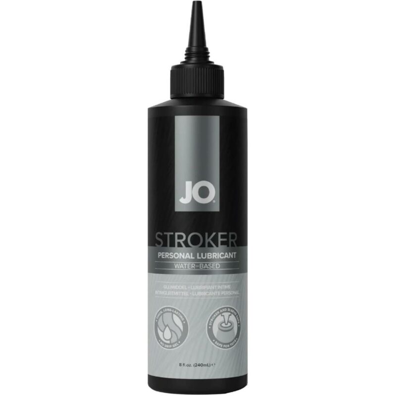 Masturbacijos lubrikantas „JO Stroker Lubricant“ 240 ml (juodas)