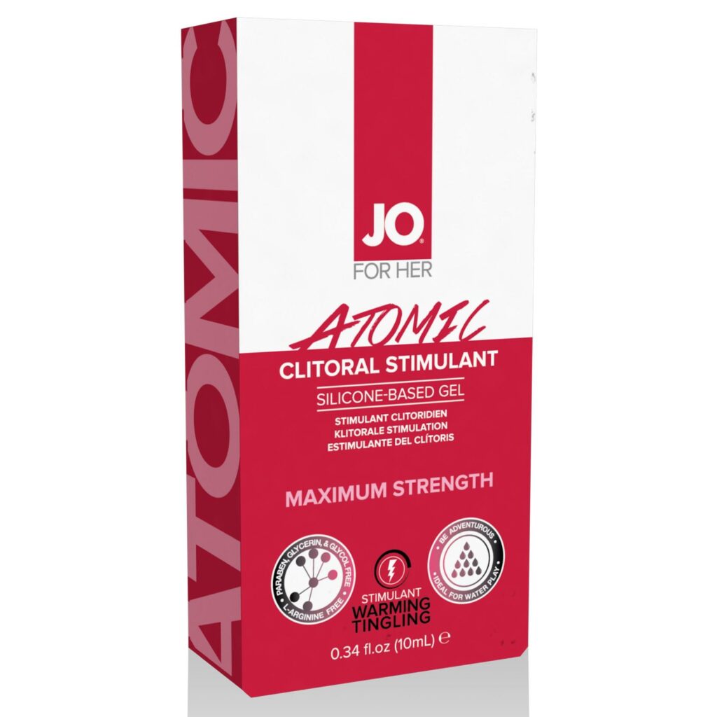 Šildantis klitorio gelis „System JO For Her Clitoral Stimulant Warming Atomic“ 10 ml