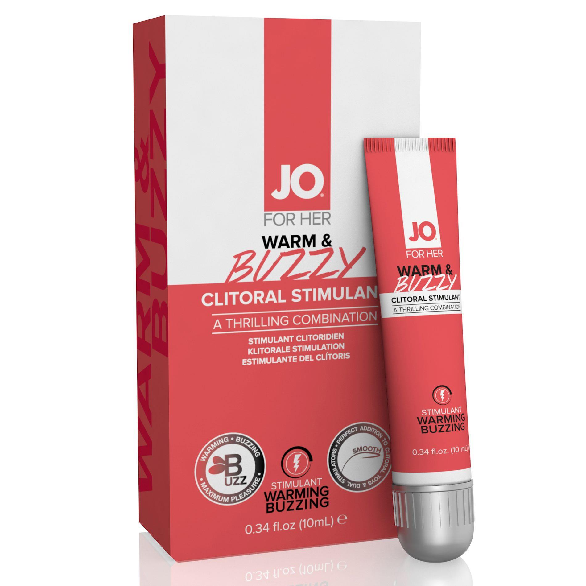System JO For Her klitorio stimuliuojantis gelis Warm & Buzzy 10 ml