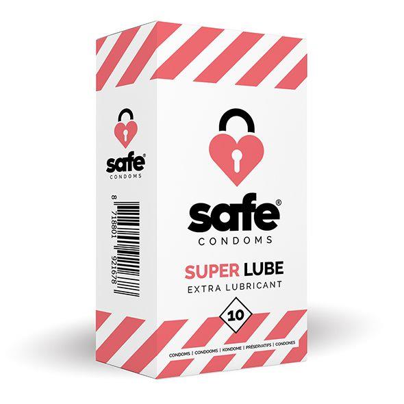 SAFE Super Lube papildomai lubrikuoti prezervatyvai 10 vnt.