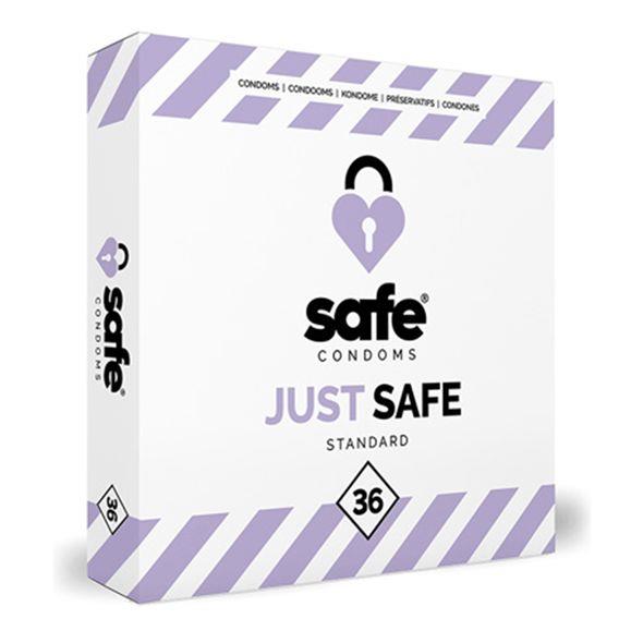 SAFE Just Safe prezervatyvai ekonominė pakuotė 36 vnt.