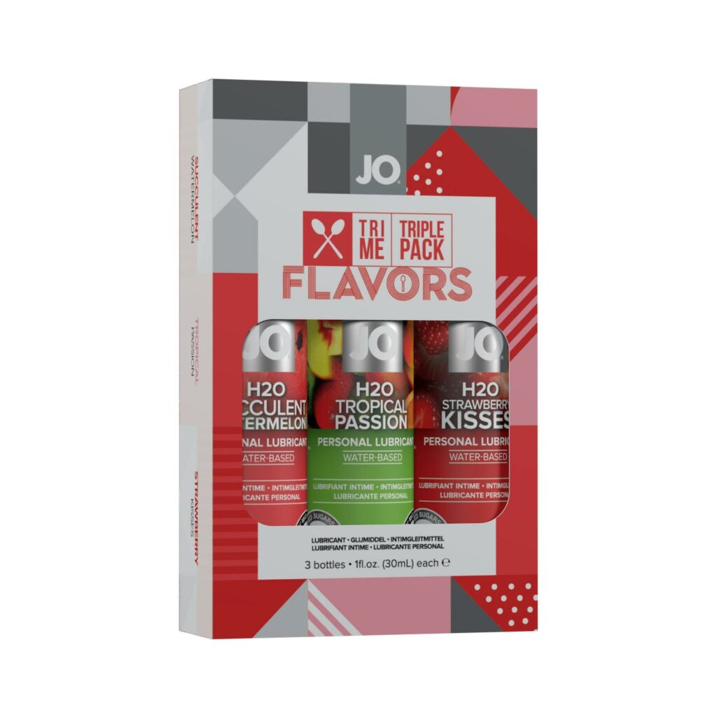 System JO Tri Me Triple Pack skonių lubrikantų rinkinys