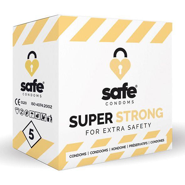 Prezervatyvai „SAFE Super Strong for Extra Safety“ (5 vnt.)