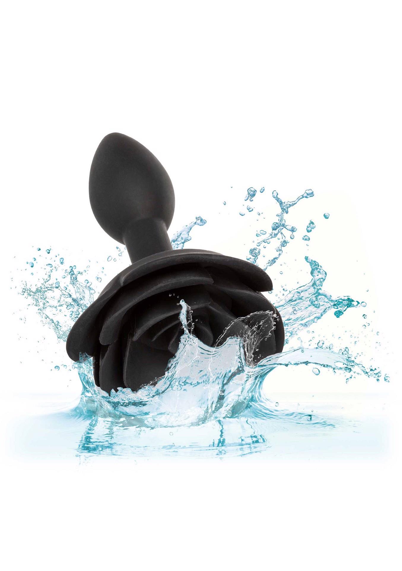 Mažas rožės formos analinis kištukas (juodas) - Image 20