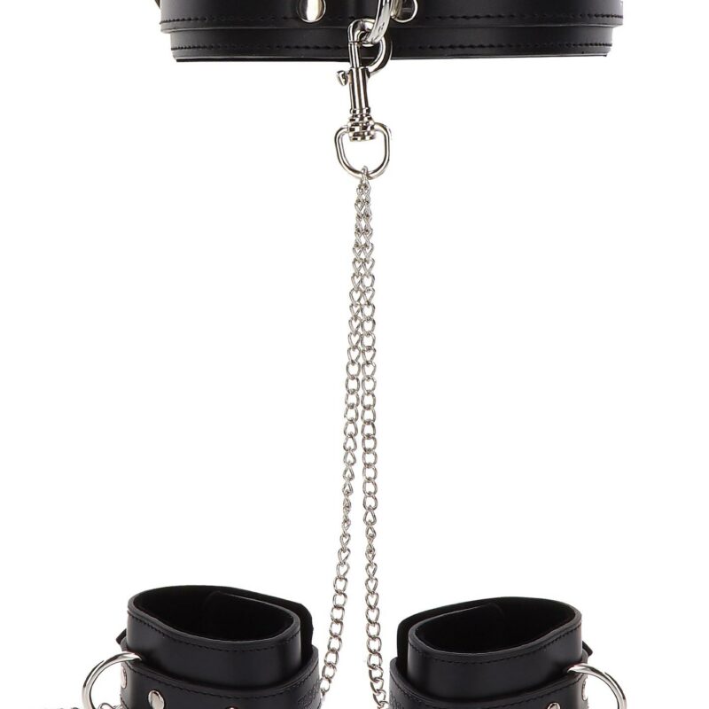 Heavy Collar and Wrist Cuffs Black