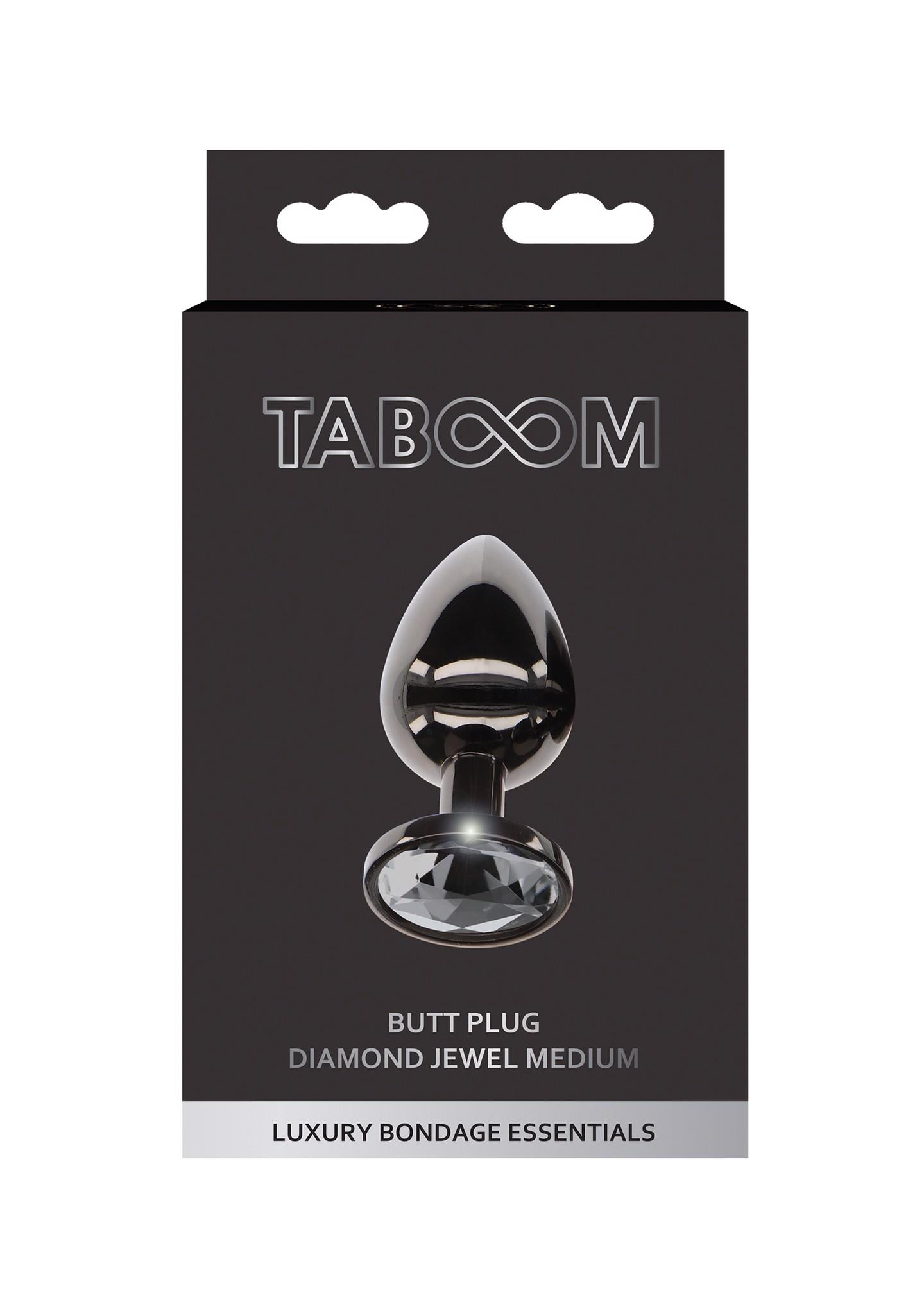 Butt Plug With Diamond Jewel M Black - Image 2