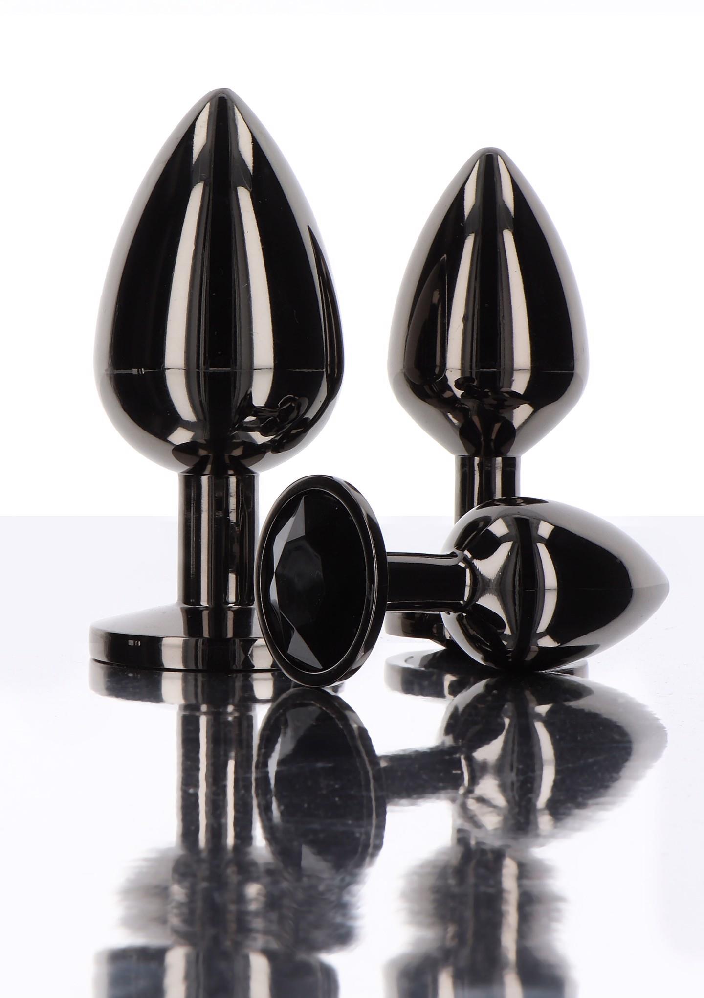 Butt Plug With Diamond Jewel L Black - Image 4