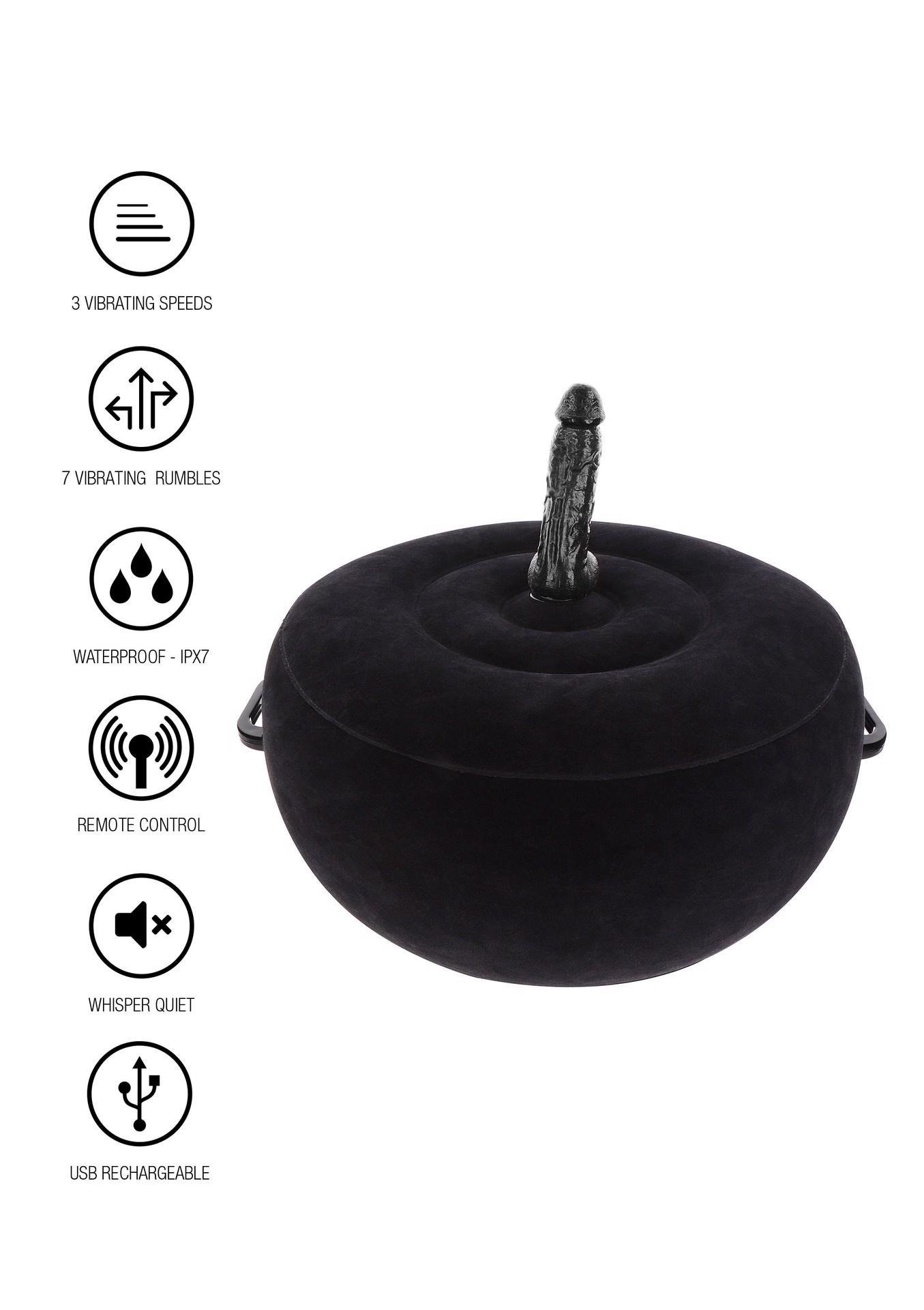 Inflatable Fuck Seat w. Remote Black - Image 6