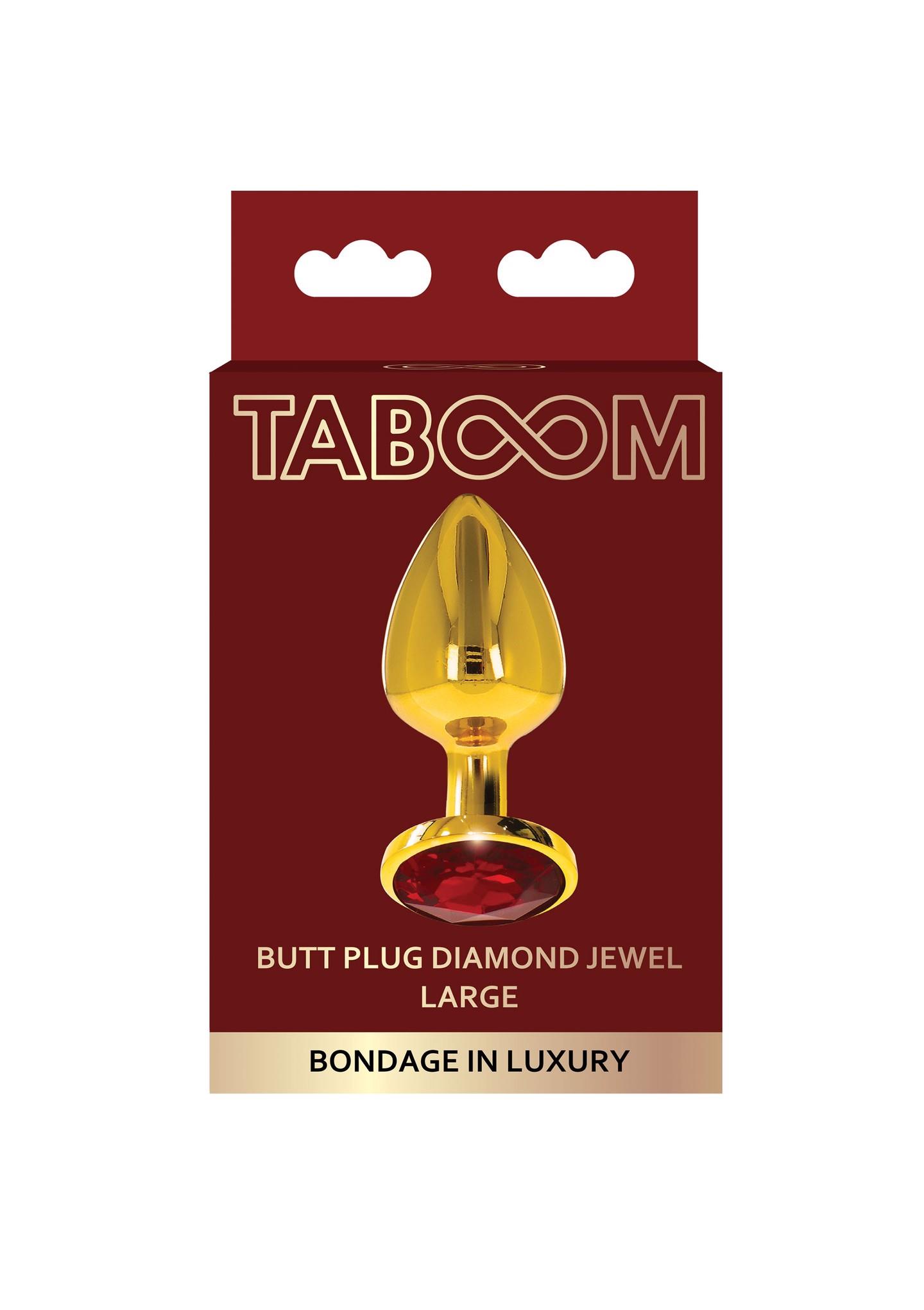 Butt Plug With Diamond Jewel L Gold - Image 2
