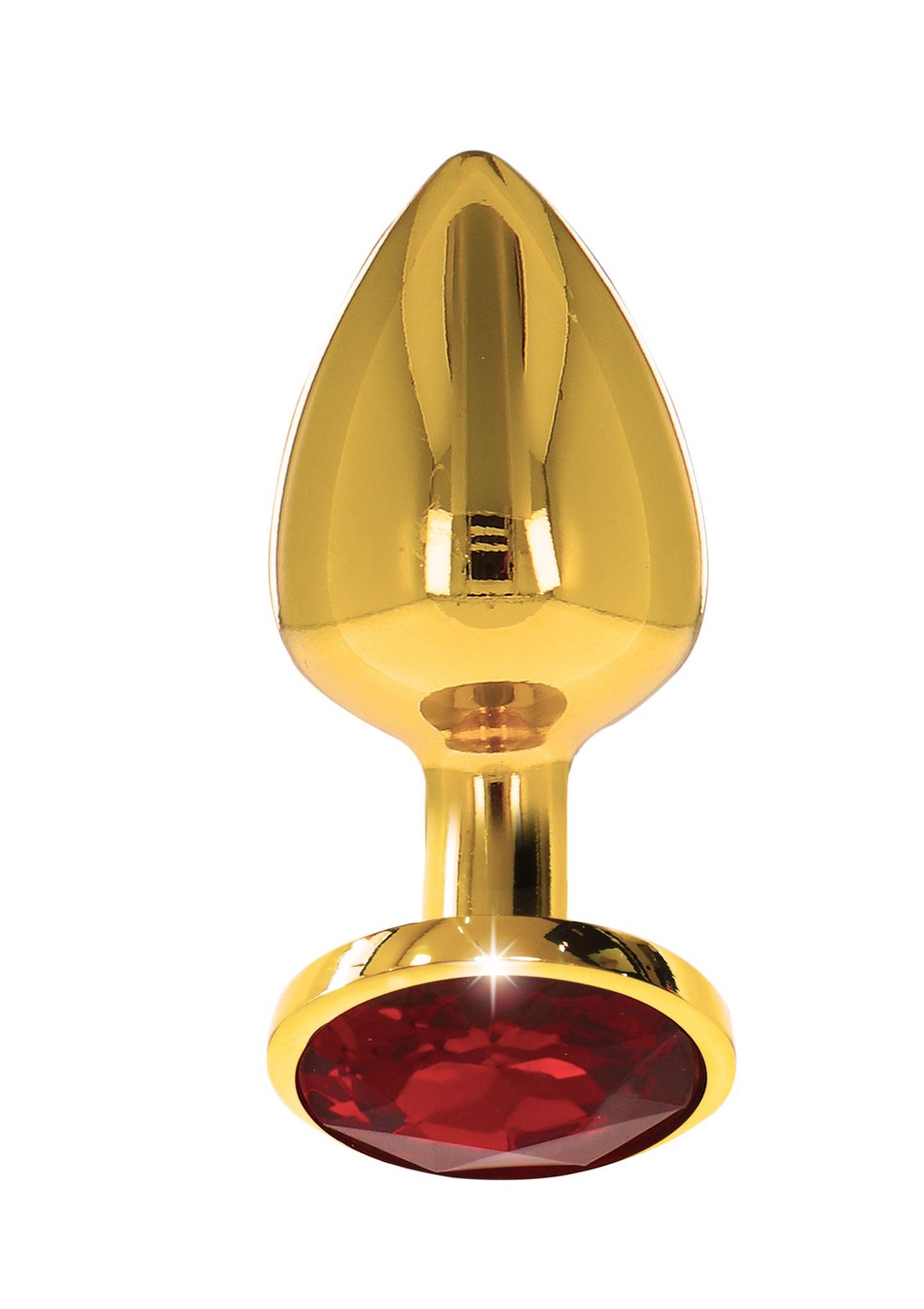 Butt Plug With Diamond Jewel L Gold - Image 3