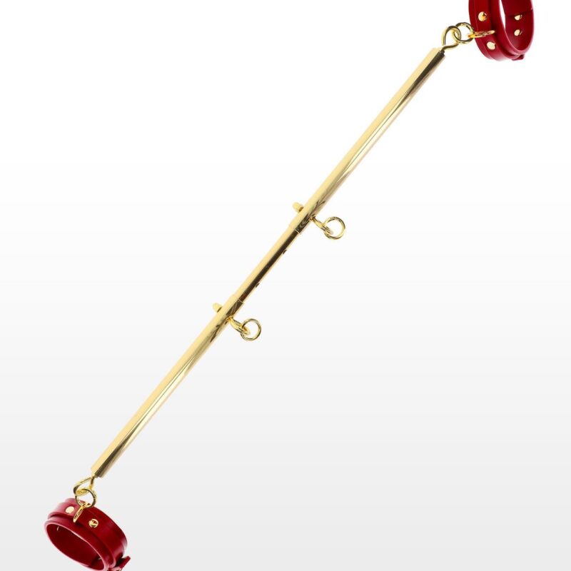 Kojų išskėtimo strypas su kulkšnių pančiais „Spreader Bar with Ankle Cuffs“ (raudonas)