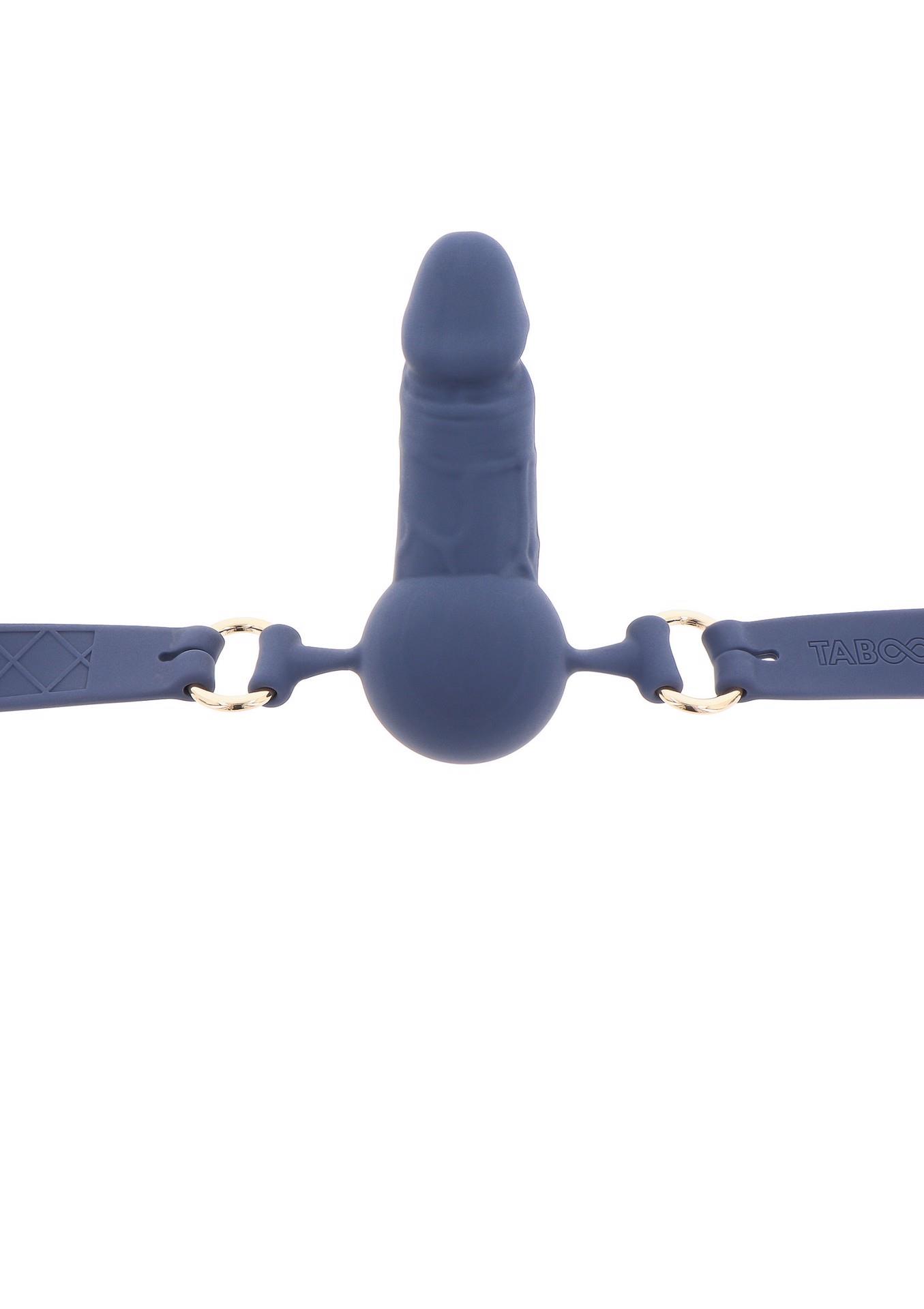 Silicone Penis Ball Gag Blue - Image 10