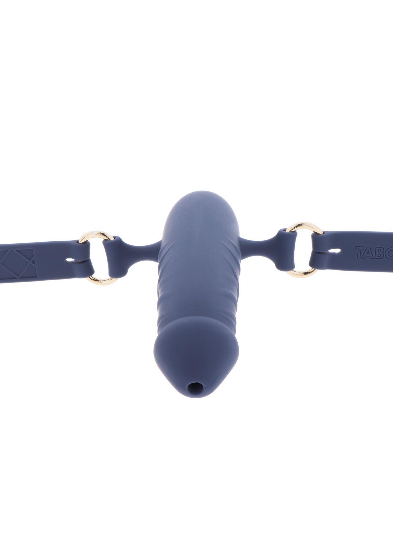 Silicone Breathable Penis Gag Blue - Image 14